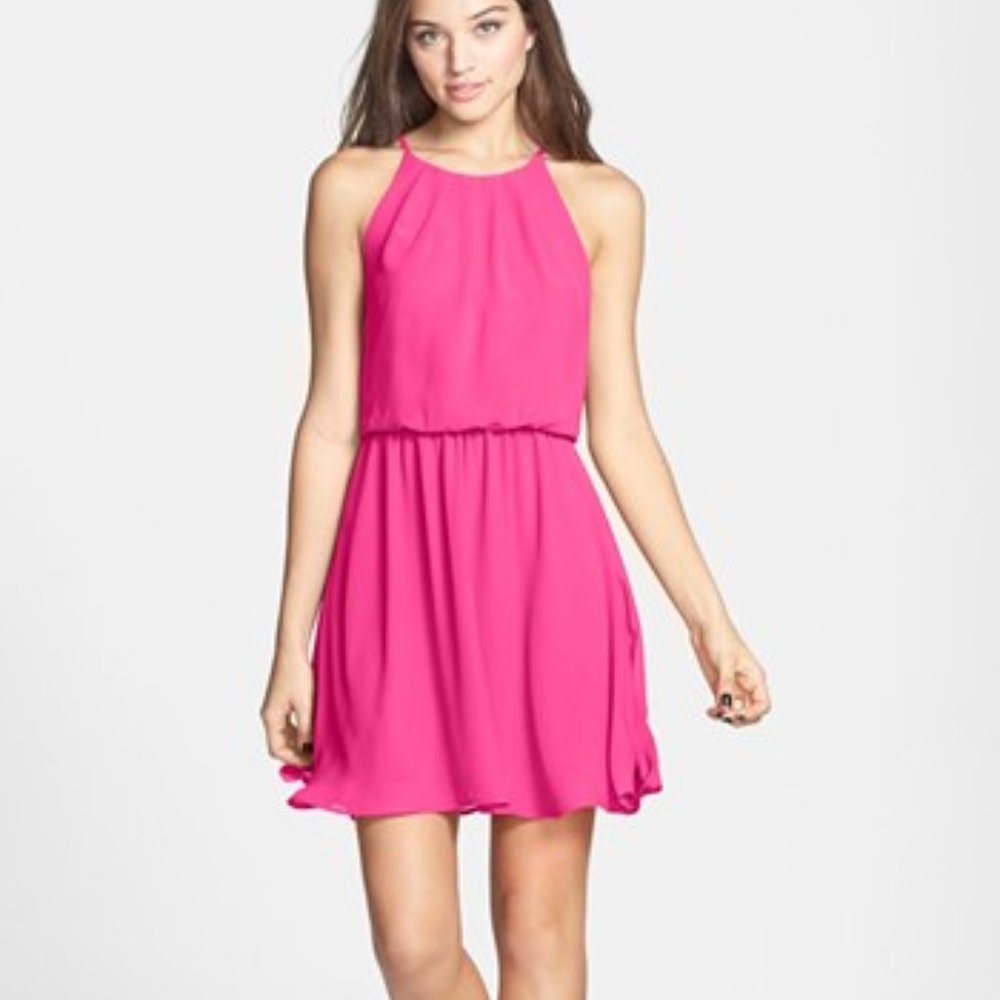 Lush Chiffon Midi Dress Size M